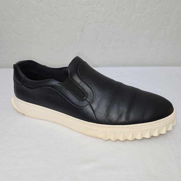 Salvatore Ferragamo Cruise Cube Slip-On in Black Leather Men's 12 M